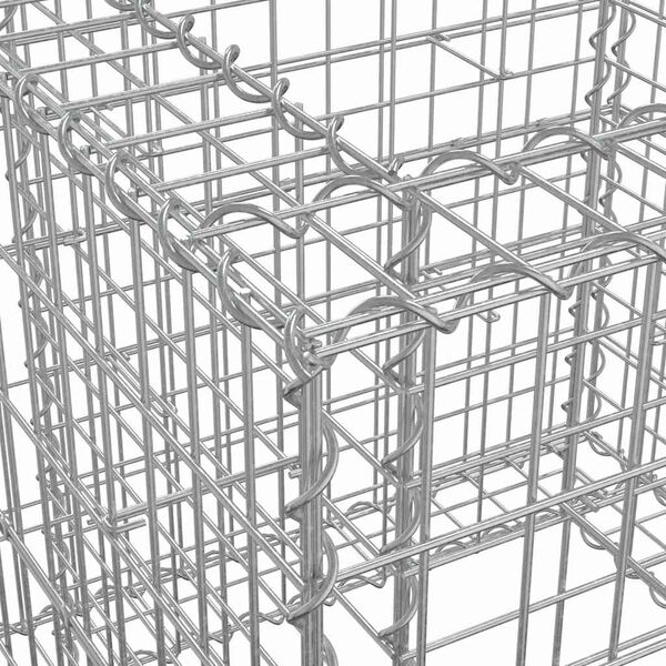 vidaXL ez&uuml;st horganyzott vas gabion kos&aacute;r 70 x 70 x 65 cm