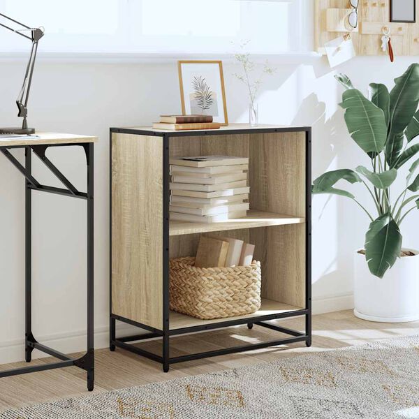 vidaXL sonoma színű szerelt fa könyvszekrény 60x35x76 cm