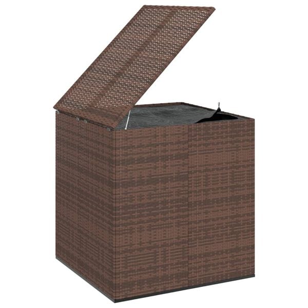 vidaXL barna polyrattan kerti párnatartó doboz 100 x 97,5 x 104 cm