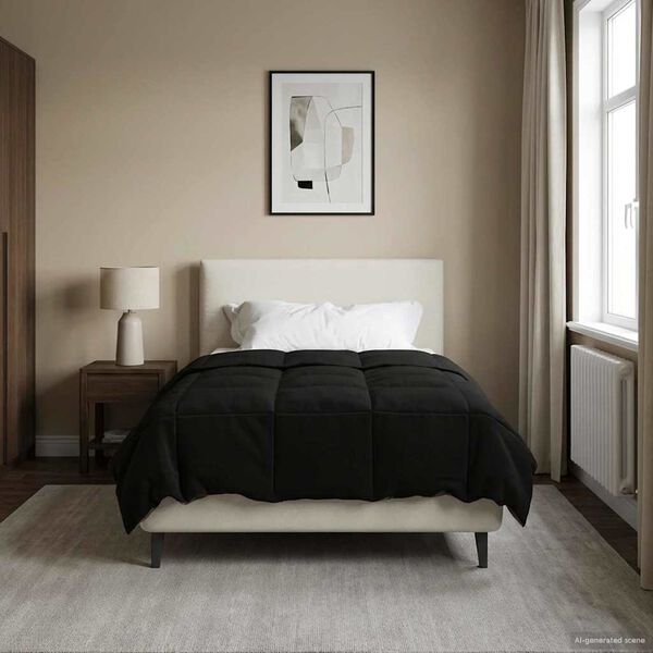 vidaXL Teljes &eacute;ves takar&oacute; S&ouml;v&eacute;nyes Fekete 140 x 200 cm Mikrosz&aacute;l