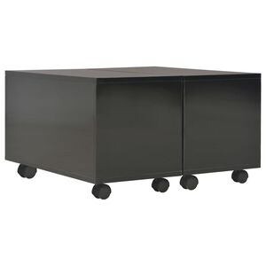 vidaXL magasf&eacute;nyű fekete szerelt fa doh&aacute;nyz&oacute;asztal 60 x 60 x 35 cm