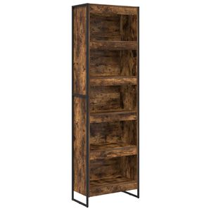 vidaXL K&ouml;nyvespolc 60 x 30 x 189,5 cm Szerelt Fa F&uuml;st&ouml;s t&ouml;lgy