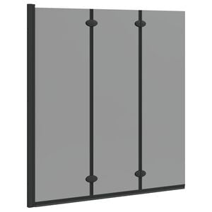 vidaXL Zuhanybe&eacute;p&iacute;t&eacute;s Fekete 130 x 138 cm ESG &uuml;veg &eacute;s alum&iacute;nium
