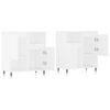 vidaXL 2 db feh&eacute;r szerelt fa t&aacute;lal&oacute;szekr&eacute;ny