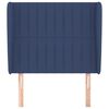 vidaXL kék szövet fejtámla szárnyakkal 83 x 23 x 118/128 cm