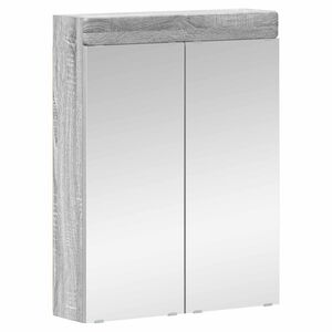 vidaXL F&uuml;rdőszobai t&uuml;k&ouml;rszekr&eacute;ny TULUM Sz&uuml;rke Sonoma 60 x 16,5 x 78 cm