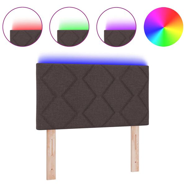 vidaXL Fejt&aacute;mla LED -es l&aacute;mp&aacute;kkal fejt&aacute;ml&aacute;val Barna 80 cm sz&ouml;vet