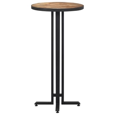 vidaXL kerek tömör újrahasznosított tíkfa bárasztal Ø55 x 110 cm