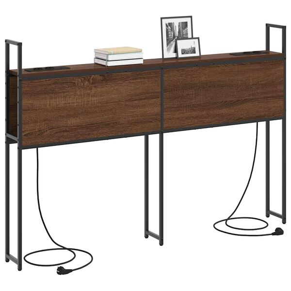 vidaXL T&aacute;rol&oacute;s Fejt&aacute;mla T&ouml;ltő &Aacute;llom&aacute;ssal barna t&ouml;lgy 153 x 15 x 98 cm