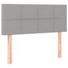 vidaXL világosszürke szövet LED-es fejtámla 100x5x78/88 cm