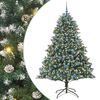 vidaXL Mű kar&aacute;csonyfa Z&ouml;ld 210 cm PVC &eacute;s Műanyag &eacute;s Ac&eacute;l