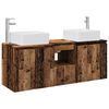 vidaXL F&uuml;rdőszobai Szekr&eacute;ny Szett 3 db Antik Fa 49,5 x 41 x 63 cm