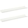 vidaXL Lebegő polc 2 db Feh&eacute;r 60 x 8,5 x 2,5 cm Ac&eacute;l