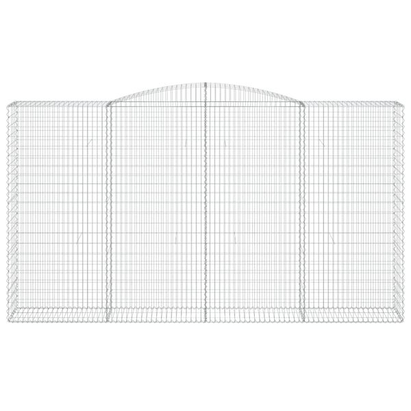 vidaXL 6 db &iacute;ves horganyzott vas gabion kos&aacute;r 400x50x220/240 cm