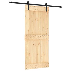 vidaXL Cs&uacute;sz&oacute; ajt&oacute; 90 x 210 cm Szil&aacute;rd Fenyőfa (Nem Kezelt)