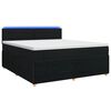 vidaXL Boxspring &aacute;gy matraccal fejt&aacute;ml&aacute;val Fekete 180 x 200 cm Sz&ouml;vet