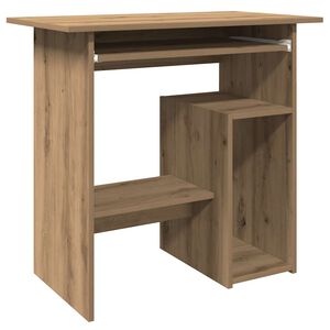 vidaXL k&eacute;zműves t&ouml;lgy sz&iacute;nű szerelt fa &iacute;r&oacute;asztal 80 x 45 x 74 cm