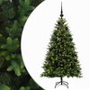 vidaXL Műfenyő g&ouml;mb&ouml;kkel 120 cm 150 LED Meleg feh&eacute;r PVC &eacute;s f&eacute;m Z&ouml;ld