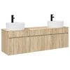 vidaXL F&uuml;rdőszobai Szekr&eacute;ny Szett 3 db Sonoma T&ouml;lgy 49 x 44,5 x 65 cm