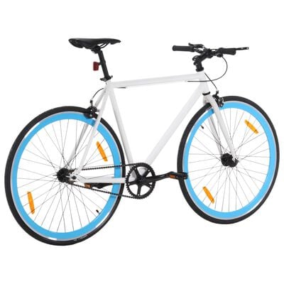 vidaXL fehér és kék örökhajtós kerékpár 700c 55 cm