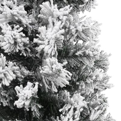 vidaXL zöld PVC vékony műkarácsonyfa hóval 180 cm