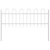 vidaXL Kerti Kerítés Fehér 1.7 x 0.6 m Porszórt Acél