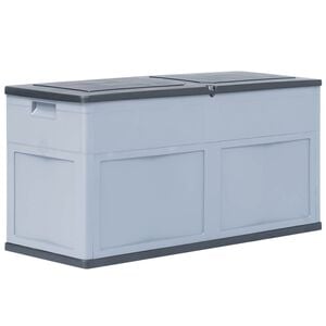 vidaXL sz&uuml;rke/fekete kerti t&aacute;rol&oacute;l&aacute;da 320 L