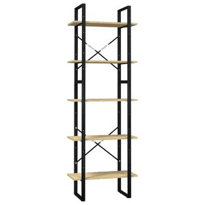 vidaXL ötszintes fenyőfa könyvszekrény 60 x 30 x 175 cm