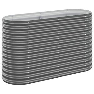 vidaXL antracitsz&uuml;rke horganyzott ac&eacute;l kerti magas&aacute;gy&aacute;s 114x40x68 cm
