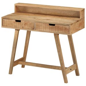 vidaXL t&ouml;m&ouml;r nyers mang&oacute;fa &iacute;r&oacute;asztal 100 x 45 x 90 cm