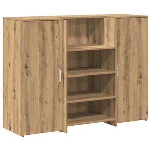 vidaXL recepci&oacute;s pult k&eacute;zműves t&ouml;lgy 135x50x103,5 cm szerelt fa