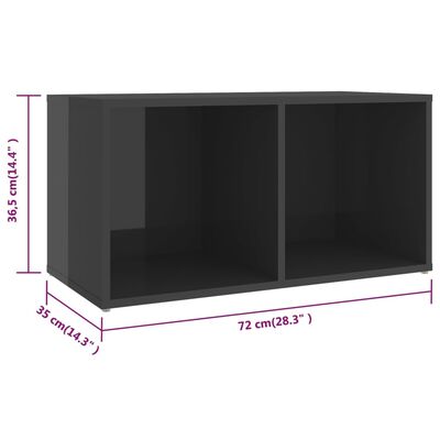 vidaXL 8 részes magasfényű szürke forgácslap TV-szekrényszett