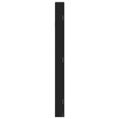 vidaXL fekete falra szerelhető tükrös ékszerszekrény 30x8,5x106 cm