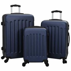 vidaXL Bőrönd szett 3 pcs Sötétkék 50 x 31 x 78 cm ABS Műanyag és Acél
