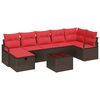 vidaXL Kanap&eacute; Szett 5 db polirattan