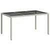 vidaXL Kerti Asztal Feh&eacute;r 150 x 90 x 75 cm polirattan