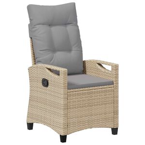 vidaXL Fekvő Kerti Sz&eacute;k Beige &eacute;s Vil&aacute;gossz&uuml;rke 56 x 60 x 112 cm