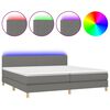 vidaXL s&ouml;t&eacute;tsz&uuml;rke sz&ouml;vet rug&oacute;s &eacute;s LED-es &aacute;gy matraccal 200x200 cm