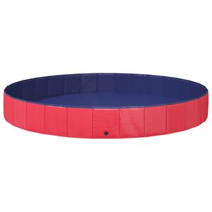 vidaXL Kuty&aacute;s Medence Piros &Oslash;300 x 38 cm T&ouml;m&ouml;r PVC