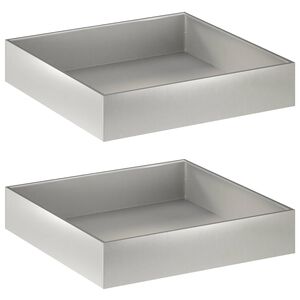 vidaXL Kerti cser&eacute;p 2 db Ez&uuml;st 80 x 80 x 20 cm Rozsdamentes Ac&eacute;l