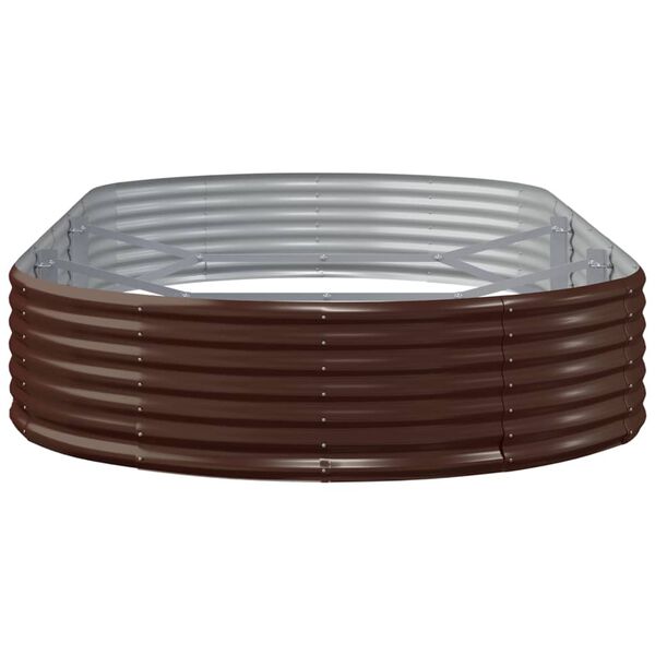 vidaXL barna horganyzott ac&eacute;l kerti magas&aacute;gy&aacute;s 296x140x36 cm