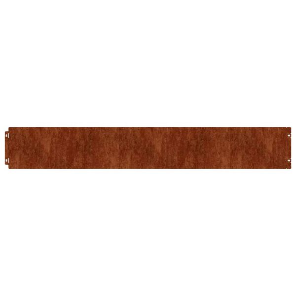 vidaXL 50 db rugalmas corten ac&eacute;l gyepszeg&eacute;ly 15 x 103 cm