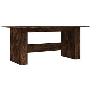 vidaXL f&uuml;st&ouml;s t&ouml;lgy sz&iacute;nű szerelt fa &eacute;tkezőasztal 180 x 90 x 76 cm