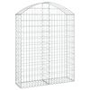 vidaXL &iacute;ves horganyzott vas gabion kos&aacute;r 100x30x120/140 cm