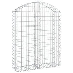vidaXL &iacute;ves horganyzott vas gabion kos&aacute;r 100x30x120/140 cm