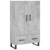 vidaXL betonsz&uuml;rke szerelt fa magasszekr&eacute;ny 69,5 x 31 x 115 cm