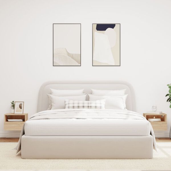 vidaXL 2 db sonoma t&ouml;lgy sz&iacute;nű szerelt fa fali TV-szekr&eacute;ny 40x30x30 cm