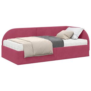 vidaXL Sarok &Aacute;gykeret Matraccal 2 db Bord&oacute; 80 x 200 cm B&aacute;rsony