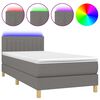vidaXL s&ouml;t&eacute;tsz&uuml;rke sz&ouml;vet rug&oacute;s &eacute;s LED-es &aacute;gy matraccal 100x200 cm