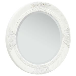 vidaXL feh&eacute;r barokk st&iacute;lus&uacute; fali t&uuml;k&ouml;r 50 cm